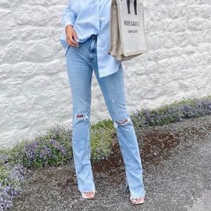 Zara Z1975 HIGH RISE SLIM FLARED JEANS